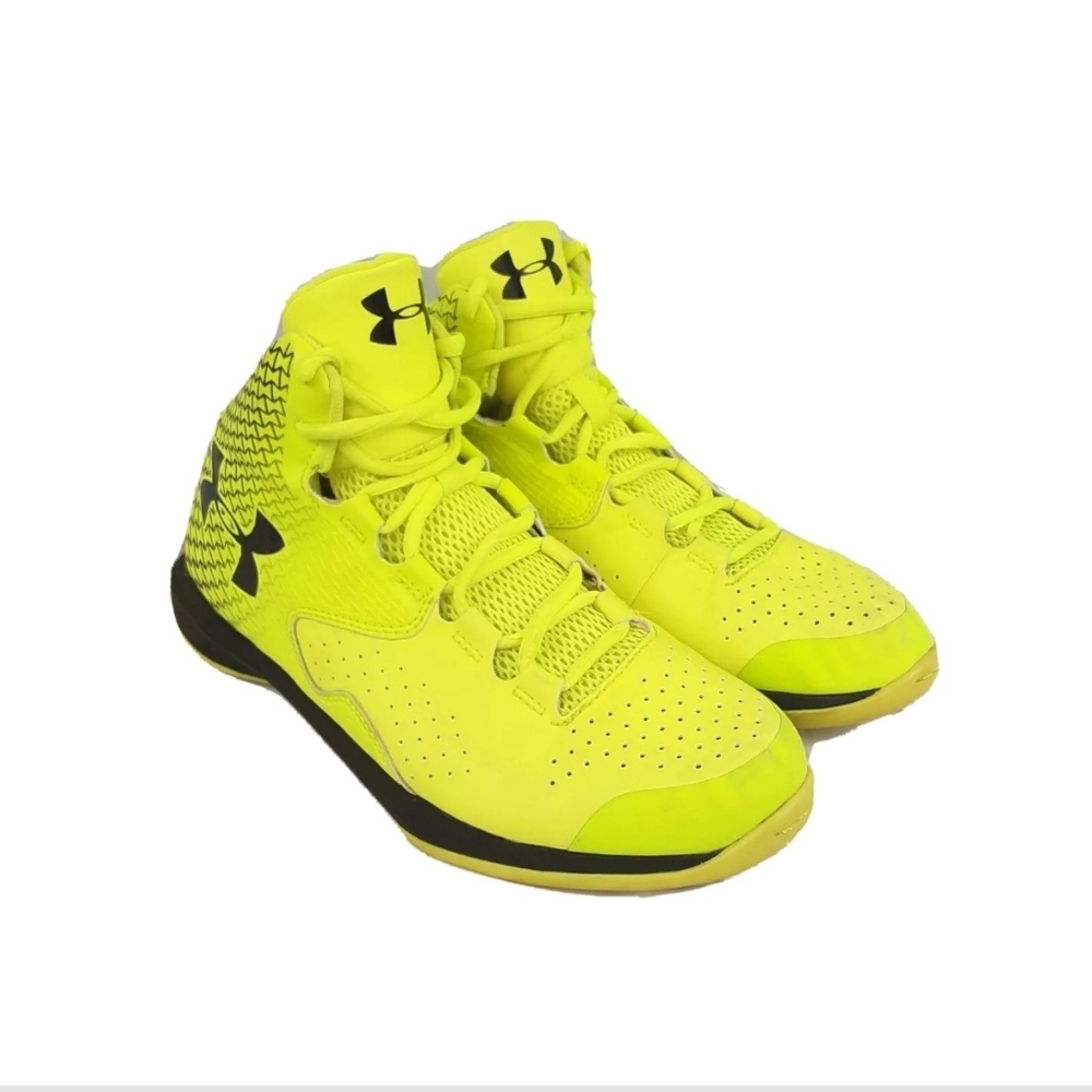 Under Armour Neon Yellow Youth High Top sneakers